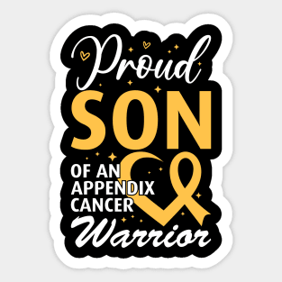 Appendix Cancer Dad Proud Son of an Appendix Cancer Warrior Sticker